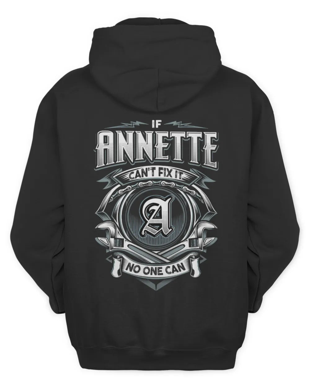 ANNETTE AP81-K4-626 - Personalized Ahmed Quote Apparel “If Ahmed Can't Fix It, No One Can” - Unisex Hoodie - Black