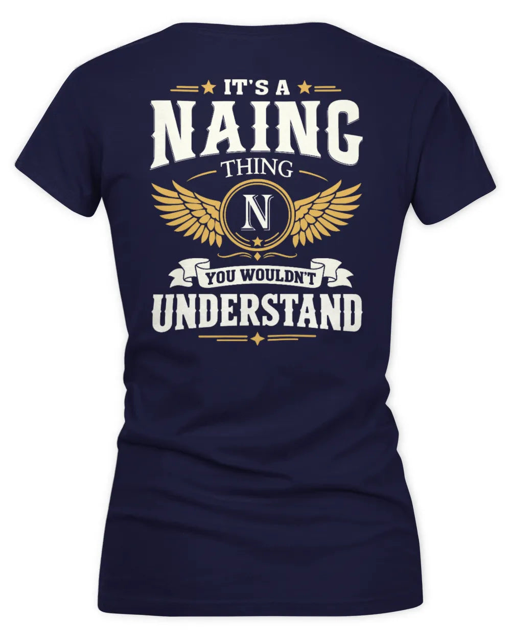 NAING KT06-M008 It’s a [NAME] Thing – You Wouldn’t Understand | Personalized Vintage T-Shirt - Women's V-Neck T-Shirt - Navy