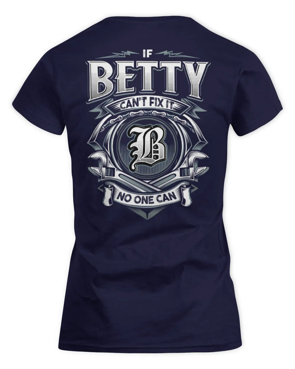 BETTY AP81-K4-626 - Personalized Ahmed Quote Apparel “If Ahmed Can't Fix It, No One Can” - Women's Standard T-Shirt - Navy