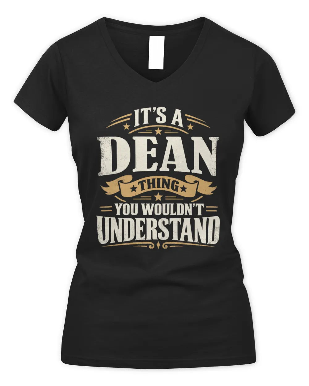 DEAN P08 TH51 - Personalized “It’s a/an [NAME] Thing – You Wouldn’t Understand” Shirt - Women's V-Neck T-Shirt - Black