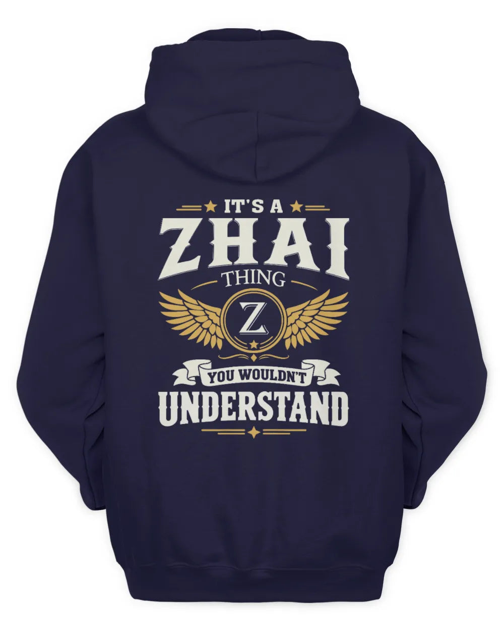 ZHAI KT06-M008 It’s a [NAME] Thing – You Wouldn’t Understand | Personalized Vintage T-Shirt - Unisex Hoodie - Navy