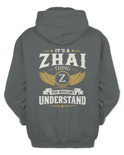 ZHAI KT06-M008 It’s a [NAME] Thing – You Wouldn’t Understand | Personalized Vintage T-Shirt - Unisex Hoodie - Charcoal