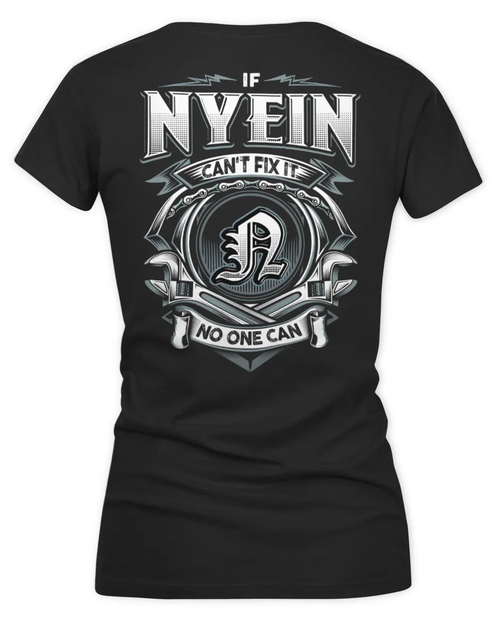 NYEIN AP81-K4-626 - Personalized Ahmed Quote Apparel “If Ahmed Can't Fix It, No One Can” - Women's V-Neck T-Shirt - Black