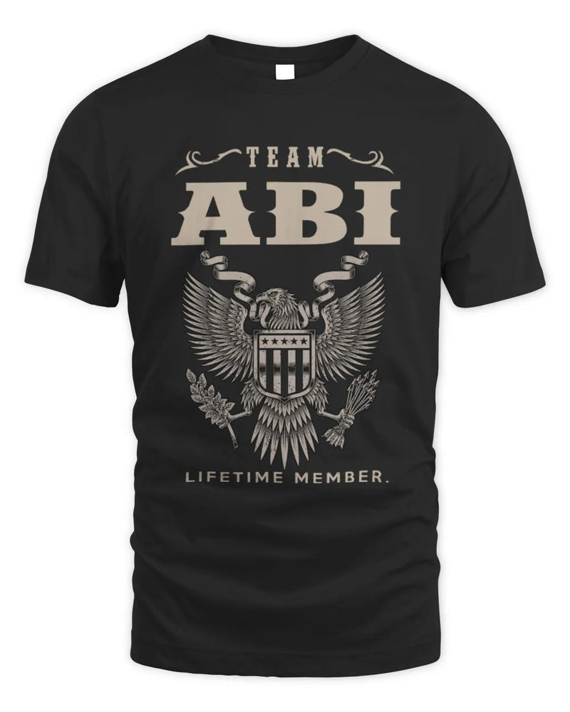 ABI TP06-K82 – Personalized Classic Style Apparel “Team NAME Lifetime Member” - Unisex Standard T-Shirt - Black