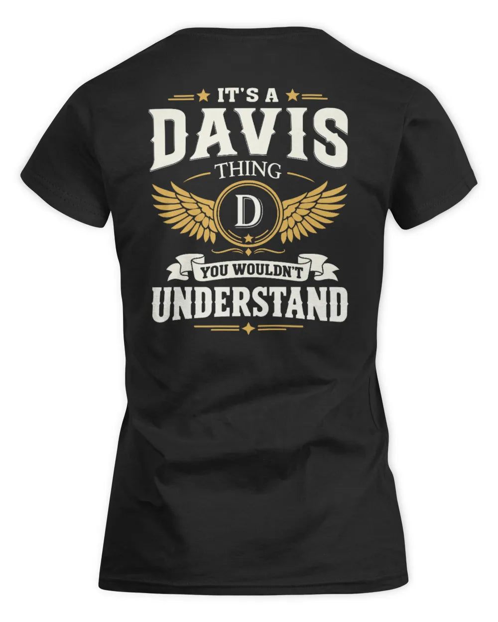 DAVIS KT06-M008 It’s a [NAME] Thing – You Wouldn’t Understand | Personalized Vintage T-Shirt - Women's Standard T-Shirt - Black