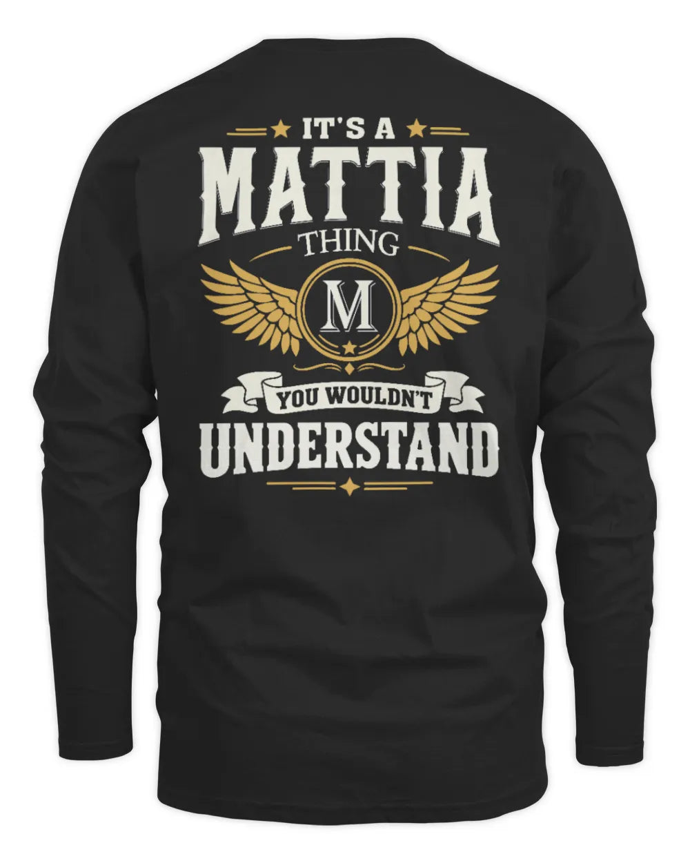 MATTIA KT06-M008 It’s a [NAME] Thing – You Wouldn’t Understand | Personalized Vintage T-Shirt - Men's Long Sleeved T-Shirt - Black