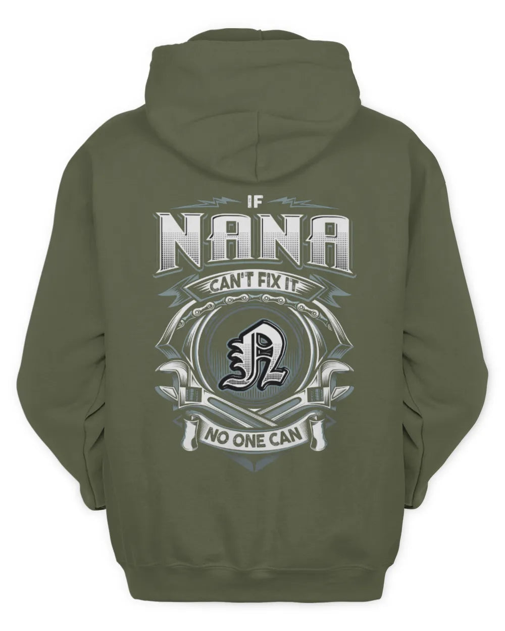NANA AP81-K4-626 - Personalized Ahmed Quote Apparel “If Ahmed Can't Fix It, No One Can” - Unisex Hoodie - Military Green