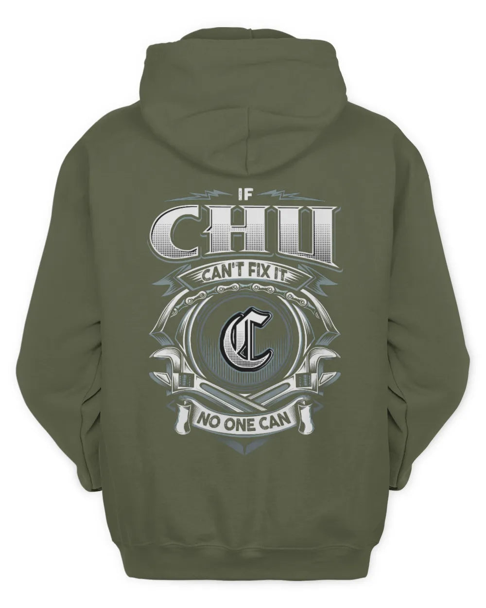 CHU AP81-K4-626 - Personalized Ahmed Quote Apparel “If Ahmed Can't Fix It, No One Can” - Unisex Hoodie - Military Green
