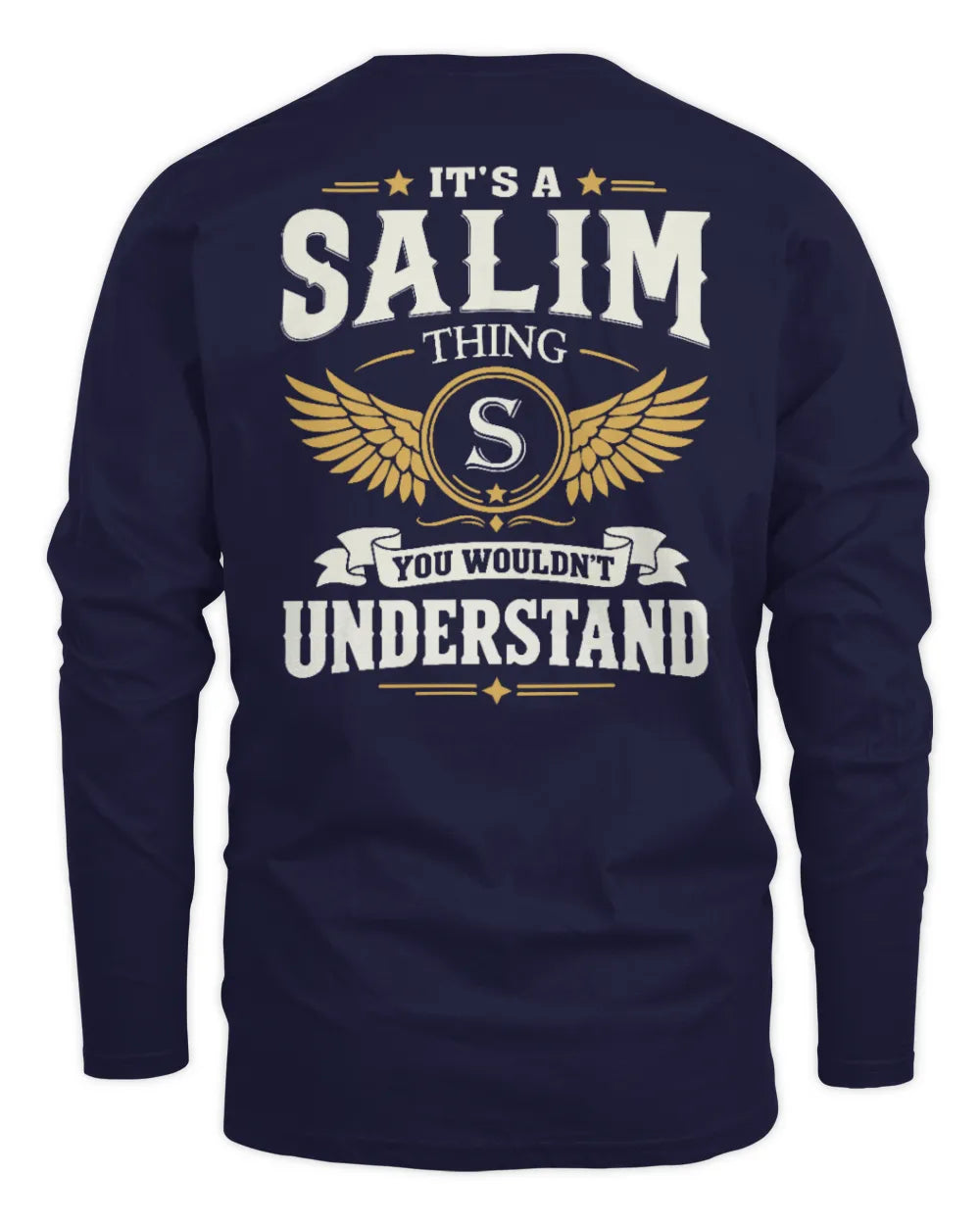 SALIM KT06-M008 It’s a [NAME] Thing – You Wouldn’t Understand | Personalized Vintage T-Shirt - Men's Long Sleeved T-Shirt - Navy