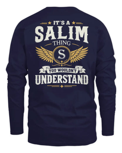 SALIM KT06-M008 It’s a [NAME] Thing – You Wouldn’t Understand | Personalized Vintage T-Shirt - Men's Long Sleeved T-Shirt - Navy