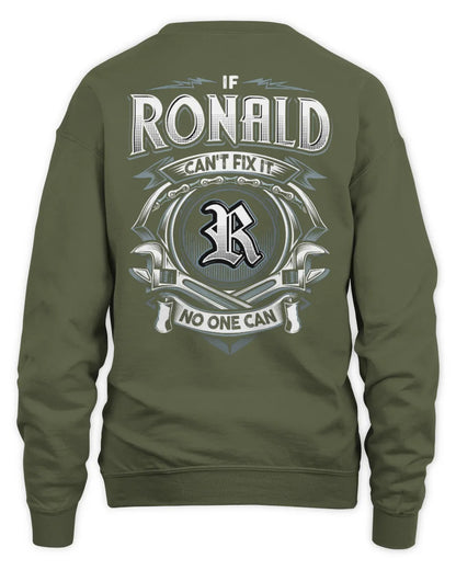 RONALD AP81-K4-626 - Personalized Ahmed Quote Apparel “If Ahmed Can't Fix It, No One Can” - Unisex Sweatshirt - Military Green