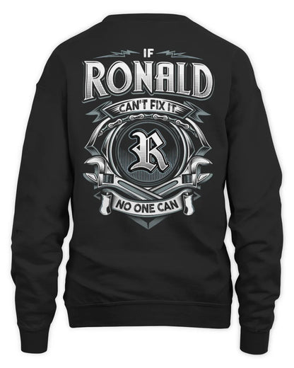 RONALD AP81-K4-626 - Personalized Ahmed Quote Apparel “If Ahmed Can't Fix It, No One Can” - Unisex Sweatshirt - Black