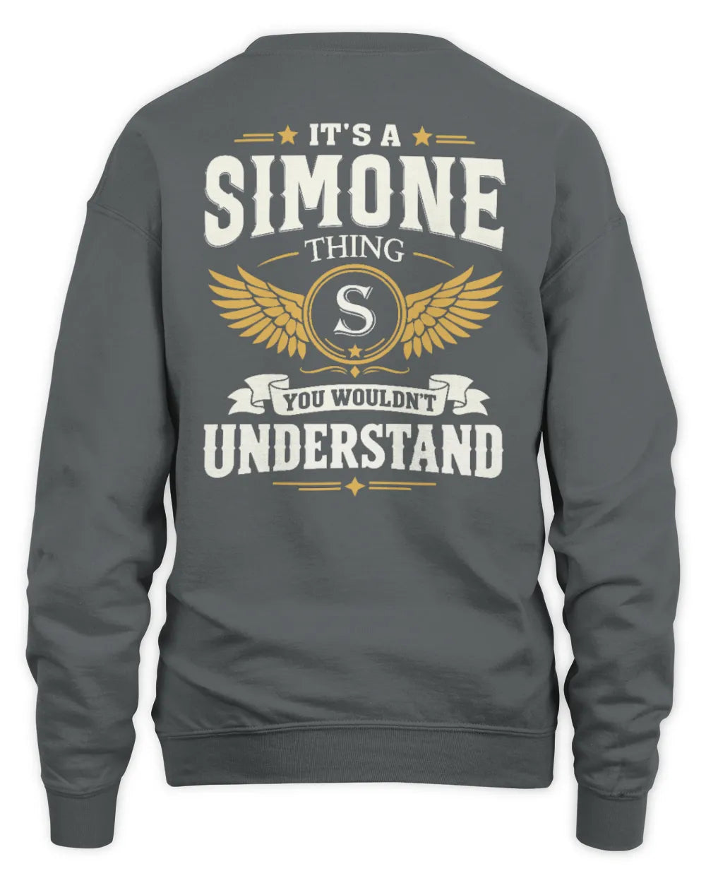 SIMONE KT06-M008 It’s a [NAME] Thing – You Wouldn’t Understand | Personalized Vintage T-Shirt - Unisex Sweatshirt - Charcoal