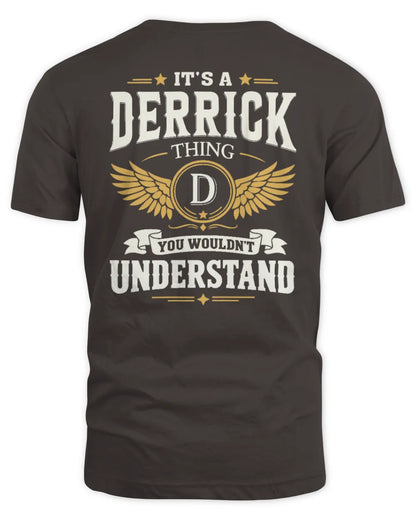 DERRICK KT06-M008 It’s a [NAME] Thing – You Wouldn’t Understand | Personalized Vintage T-Shirt - Unisex Standard T-Shirt - Dark Chocolate
