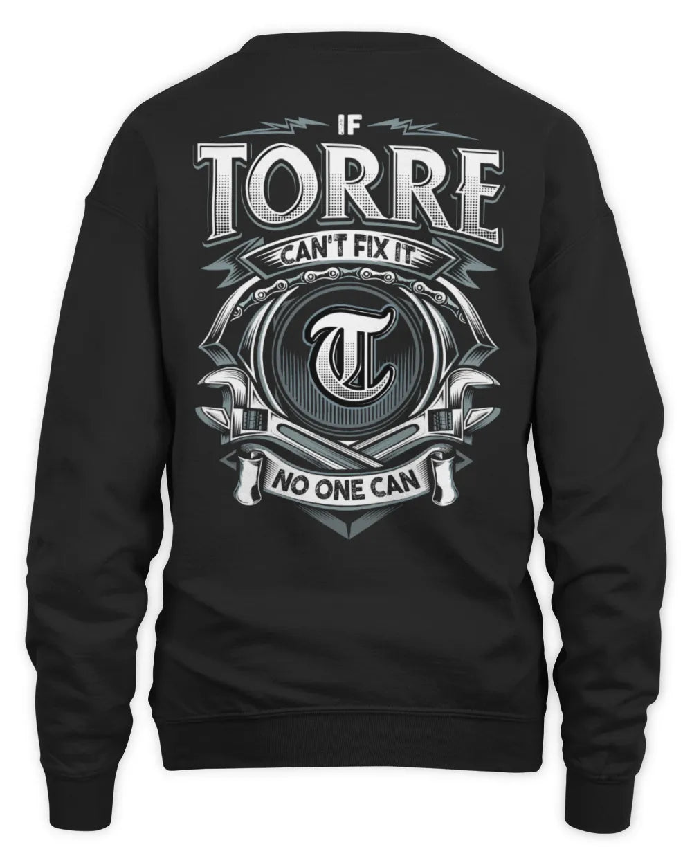TORRE AP81-K4-626 - Personalized Ahmed Quote Apparel “If Ahmed Can't Fix It, No One Can” - Unisex Sweatshirt - Black