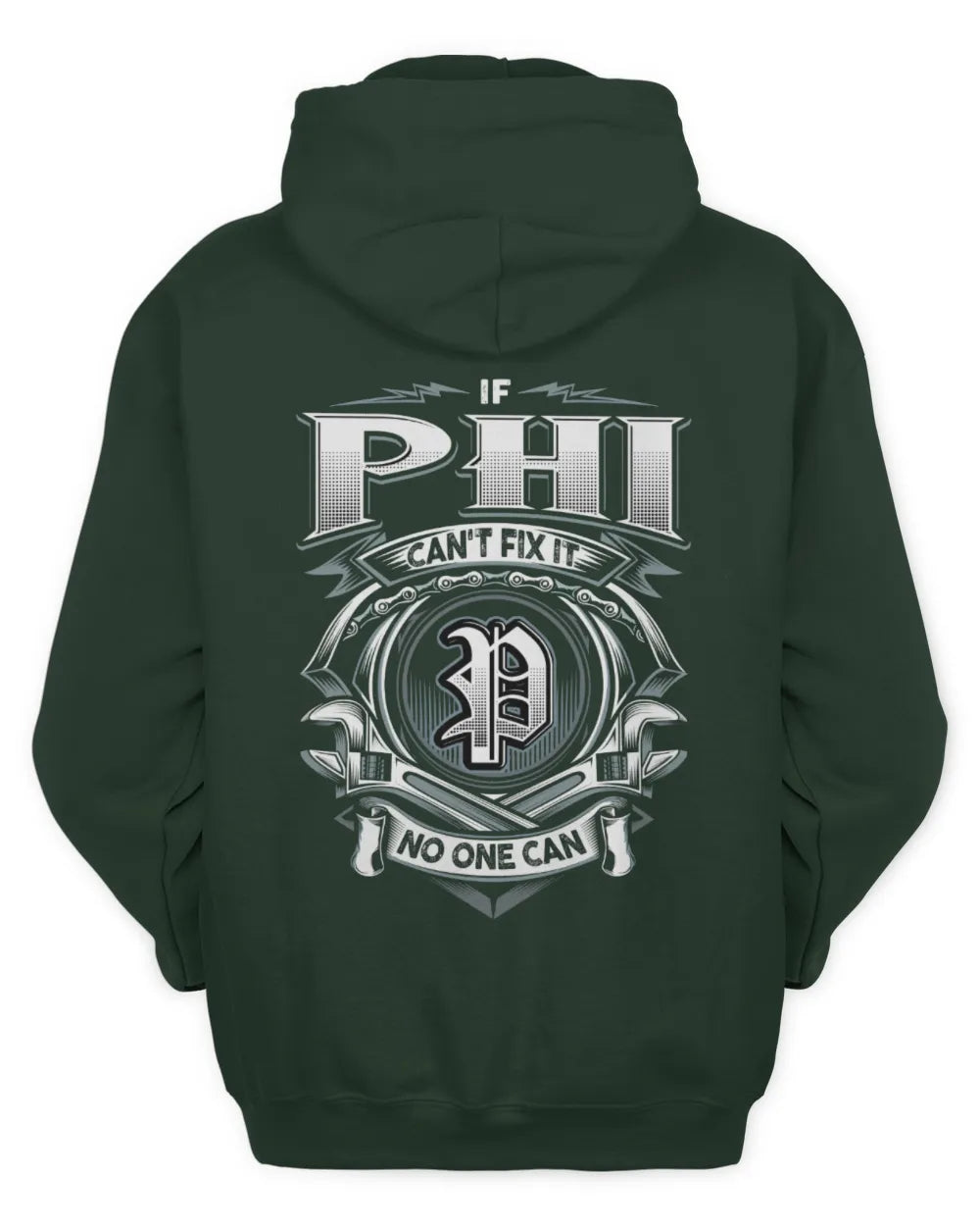 PHI AP81-K4-626 - Personalized Ahmed Quote Apparel “If Ahmed Can't Fix It, No One Can” - Unisex Hoodie - Forest Green