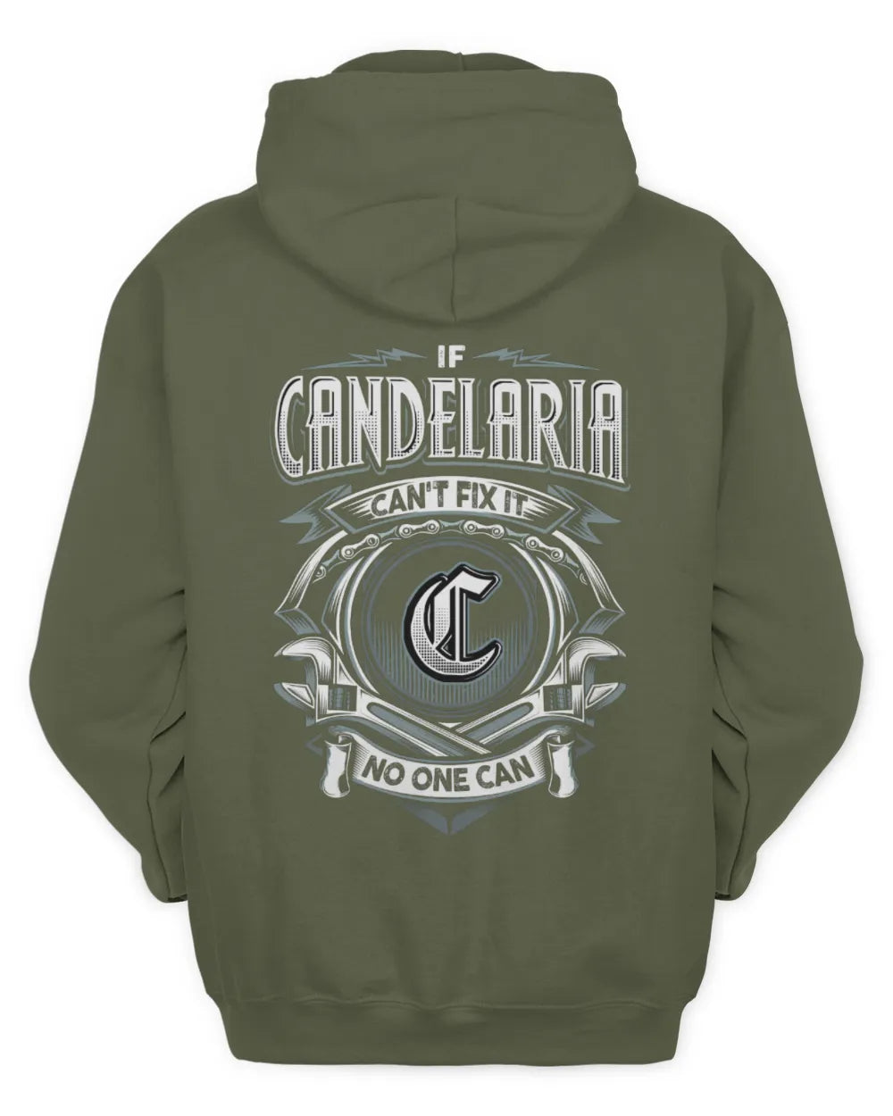 CANDELARIA AP81-K4-626 - Personalized Ahmed Quote Apparel “If Ahmed Can't Fix It, No One Can” - Unisex Hoodie - Military Green