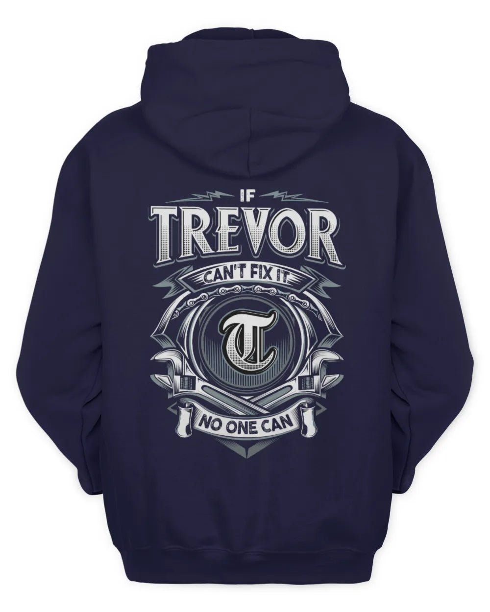 TREVOR AP81-K4-626 - Personalized Ahmed Quote Apparel “If Ahmed Can't Fix It, No One Can” - Unisex Hoodie - Navy