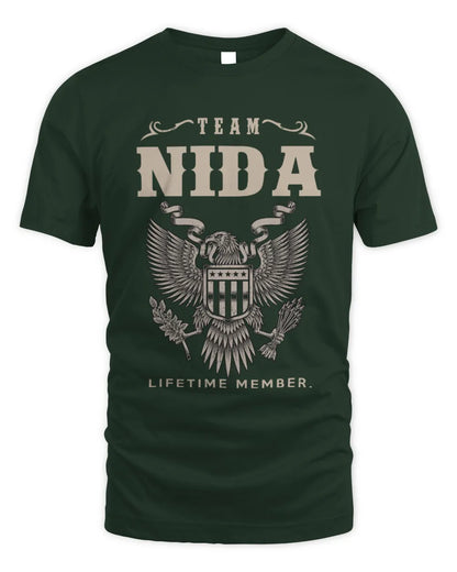 NIDA TP06-K82 – Personalized Classic Style Apparel “Team NAME Lifetime Member” - Unisex Standard T-Shirt - Forest Green