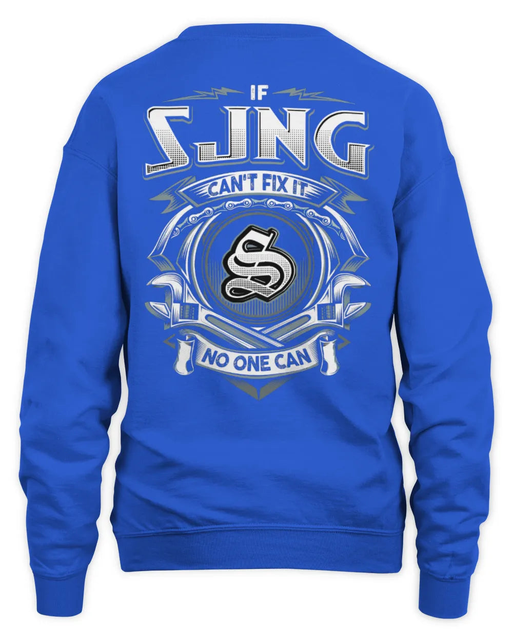 SJNG AP81-K4-626 - Personalized Ahmed Quote Apparel “If Ahmed Can't Fix It, No One Can” - Unisex Sweatshirt - Royal