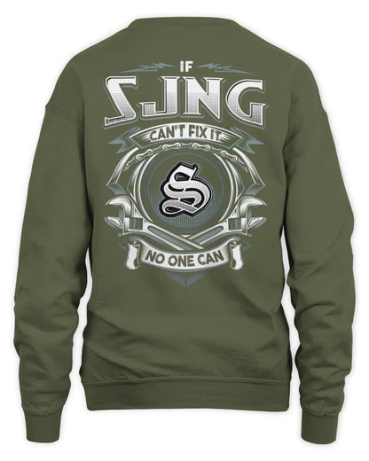 SJNG AP81-K4-626 - Personalized Ahmed Quote Apparel “If Ahmed Can't Fix It, No One Can” - Unisex Sweatshirt - Military Green