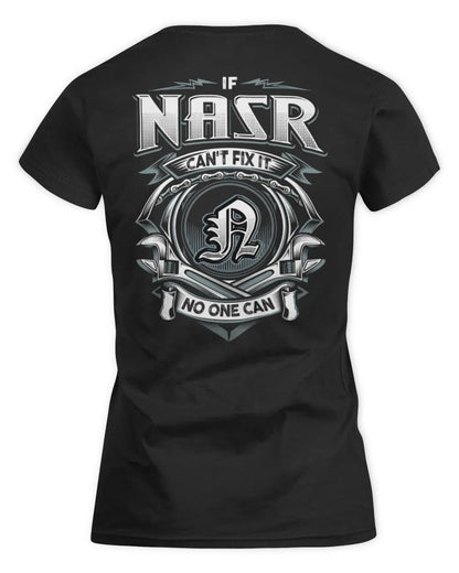 NASR AP81-K4-626 - Personalized Ahmed Quote Apparel “If Ahmed Can't Fix It, No One Can” - Women's Standard T-Shirt - Black