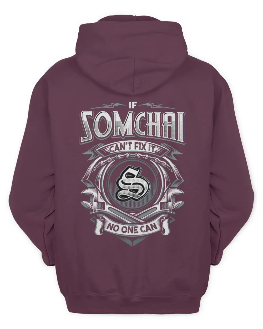 SOMCHAI AP81-K4-626 - Personalized Ahmed Quote Apparel “If Ahmed Can't Fix It, No One Can” - Unisex Hoodie - Maroon