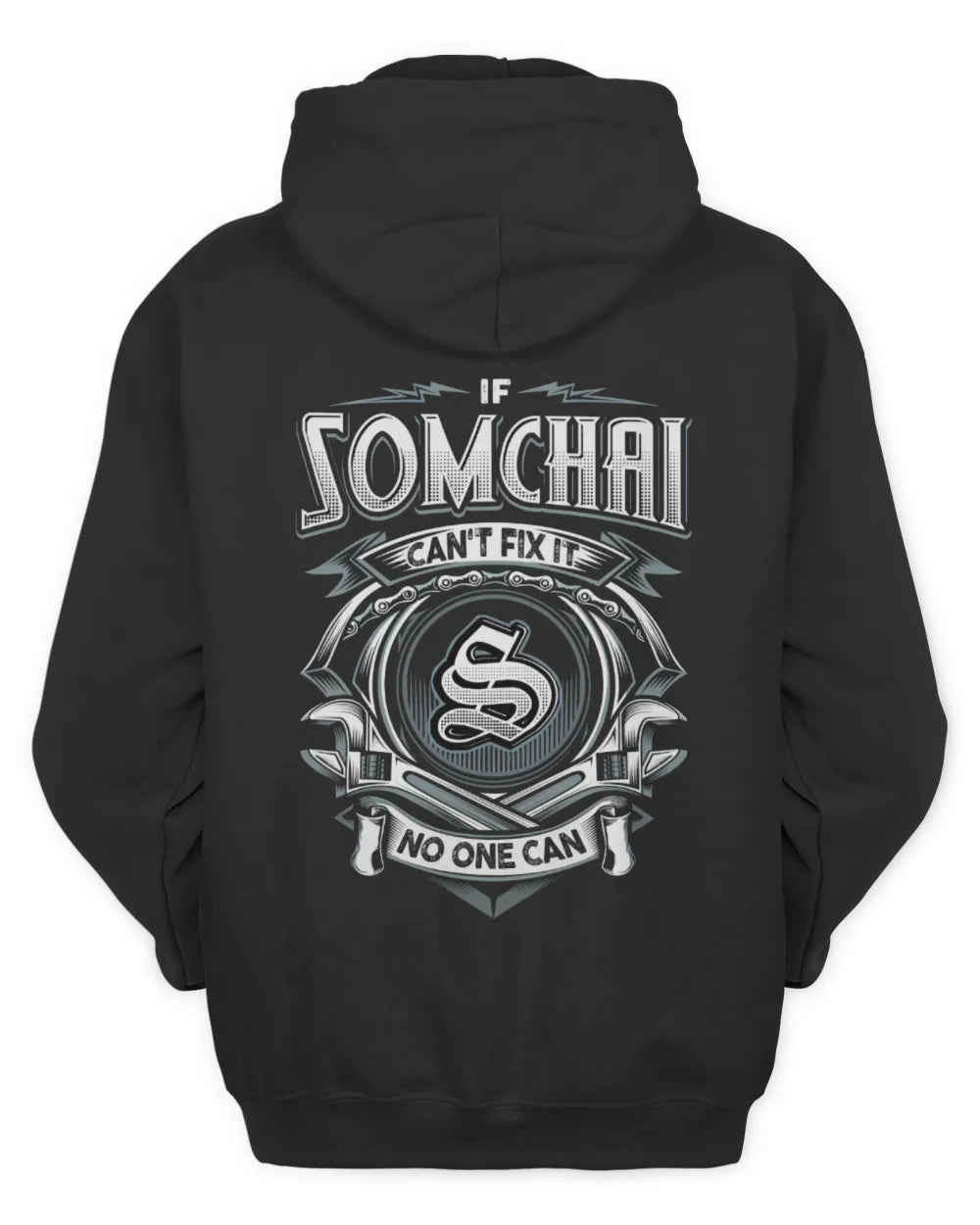 SOMCHAI AP81-K4-626 - Personalized Ahmed Quote Apparel “If Ahmed Can't Fix It, No One Can” - Unisex Hoodie - Black