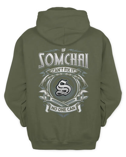 SOMCHAI AP81-K4-626 - Personalized Ahmed Quote Apparel “If Ahmed Can't Fix It, No One Can” - Unisex Hoodie - Military Green