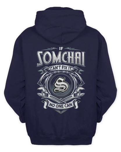 SOMCHAI AP81-K4-626 - Personalized Ahmed Quote Apparel “If Ahmed Can't Fix It, No One Can” - Unisex Hoodie - Navy