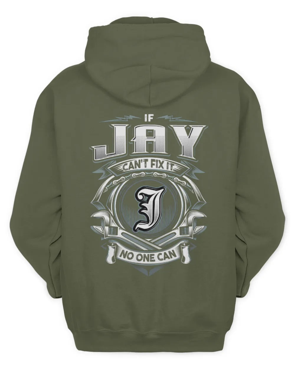 JAY AP81-K4-626 - Personalized Ahmed Quote Apparel “If Ahmed Can't Fix It, No One Can” - Unisex Hoodie - Military Green