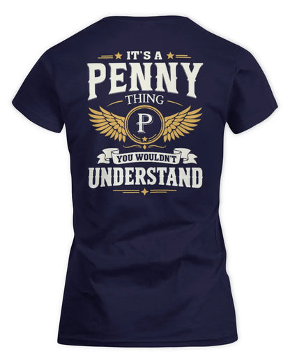 PENNY KT06-M008 It’s a [NAME] Thing – You Wouldn’t Understand | Personalized Vintage T-Shirt - Women's Standard T-Shirt - Navy