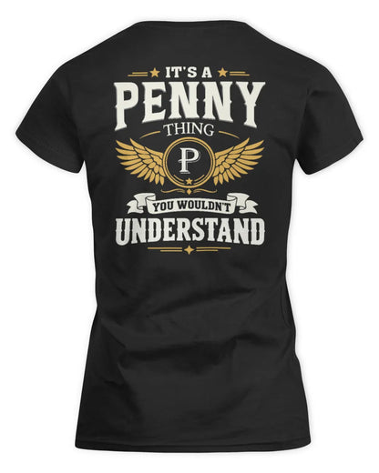 PENNY KT06-M008 It’s a [NAME] Thing – You Wouldn’t Understand | Personalized Vintage T-Shirt - Women's Standard T-Shirt - Black