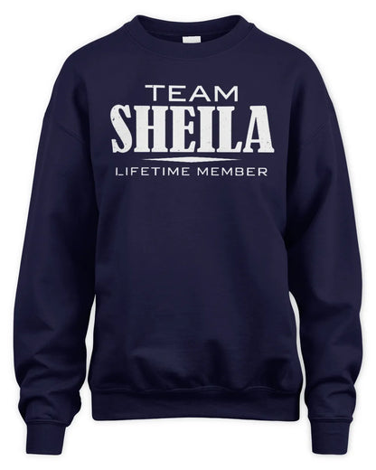 SHEILA BL62-K4-128 - Personalized “Team NAME Lifetime Member” - Unisex Sweatshirt - Navy