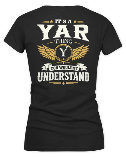 YAR KT06-M008 It’s a [NAME] Thing – You Wouldn’t Understand | Personalized Vintage T-Shirt - Women's V-Neck T-Shirt - Black