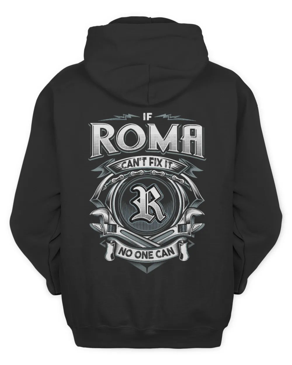 ROMA AP81-K4-626 - Personalized Ahmed Quote Apparel “If Ahmed Can't Fix It, No One Can” - Unisex Hoodie - Black