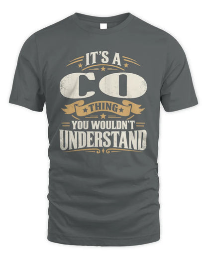 CO P08 TH51 - Personalized “It’s a/an [NAME] Thing – You Wouldn’t Understand” Shirt - Unisex Standard T-Shirt - Charcoal