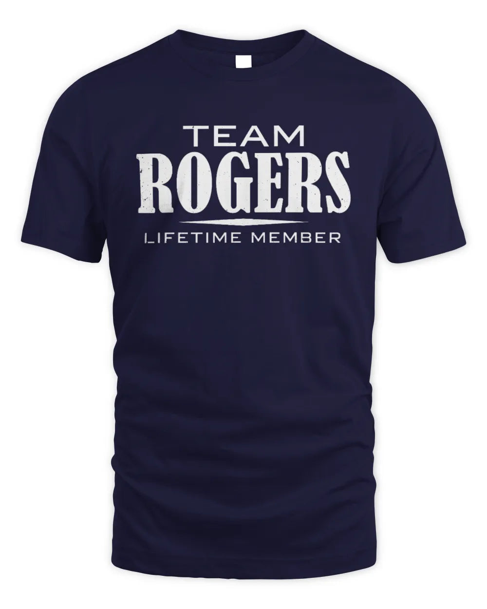 ROGERS BL62-K4-128 - Personalized “Team NAME Lifetime Member” - Unisex Standard T-Shirt - Navy