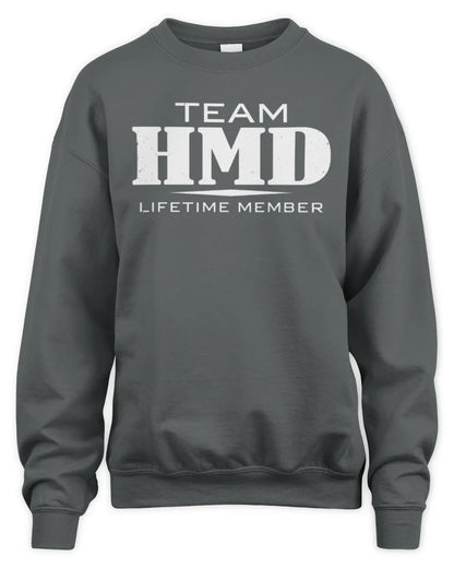 HMD BL62-K4-128 - Personalized “Team NAME Lifetime Member” - Unisex Sweatshirt - Charcoal