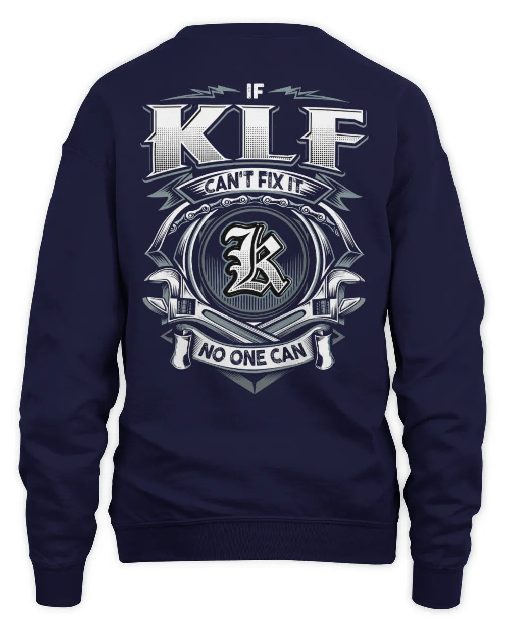 KLF AP81-K4-626 - Personalized Ahmed Quote Apparel “If Ahmed Can't Fix It, No One Can” - Unisex Sweatshirt - Navy