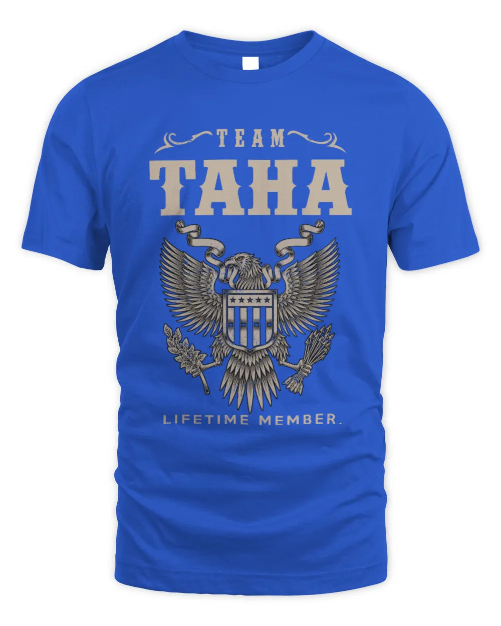 TAHA TP06-K82 – Personalized Classic Style Apparel “Team NAME Lifetime Member” - Unisex Standard T-Shirt - Royal