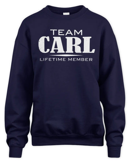CARL BL62-K4-128 - Personalized “Team NAME Lifetime Member” - Unisex Sweatshirt - Navy