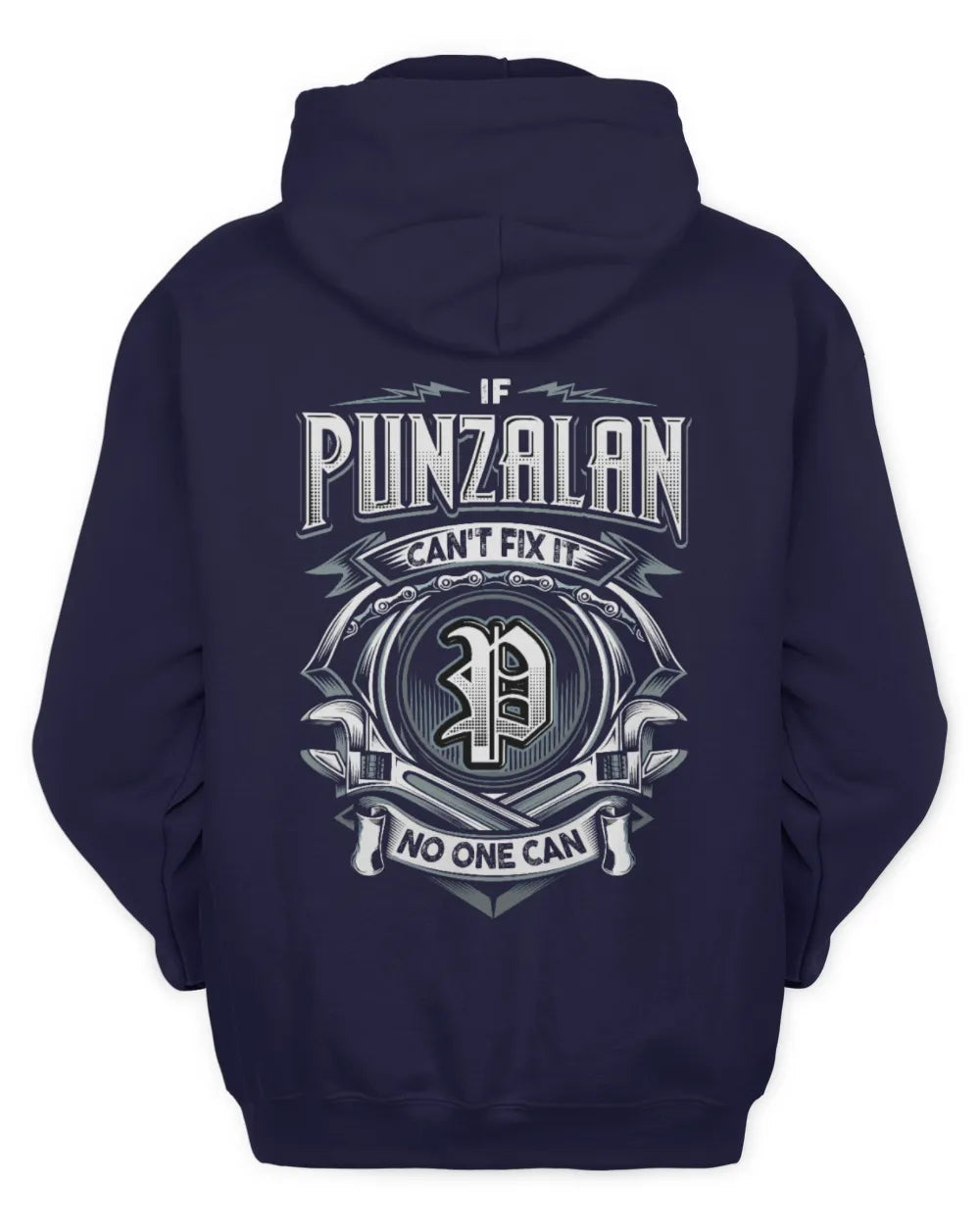 PUNZALAN AP81-K4-626 - Personalized Ahmed Quote Apparel “If Ahmed Can't Fix It, No One Can” - Unisex Hoodie - Navy
