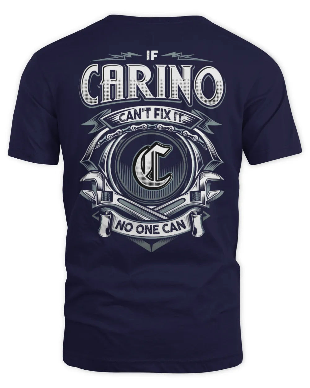 CARINO AP81-K4-626 - Personalized Ahmed Quote Apparel “If Ahmed Can't Fix It, No One Can” - Unisex Standard T-Shirt - Navy
