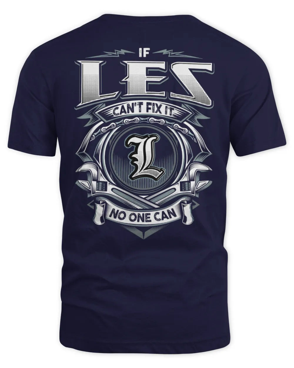 LES AP81-K4-626 - Personalized Ahmed Quote Apparel “If Ahmed Can't Fix It, No One Can” - Unisex Standard T-Shirt - Navy
