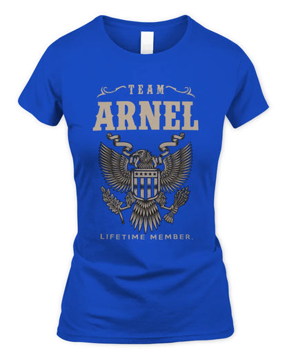 ARNEL TP06-K82 – Personalized Classic Style Apparel “Team NAME Lifetime Member” - Women's Standard T-Shirt - Royal