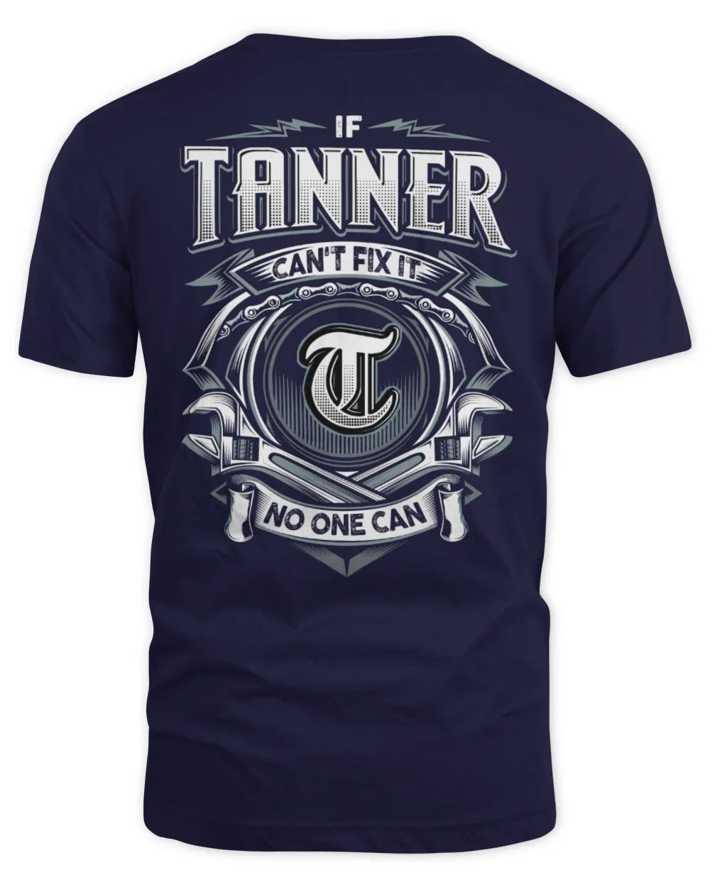 TANNER AP81-K4-626 - Personalized Ahmed Quote Apparel “If Ahmed Can't Fix It, No One Can” - Unisex Standard T-Shirt - Navy