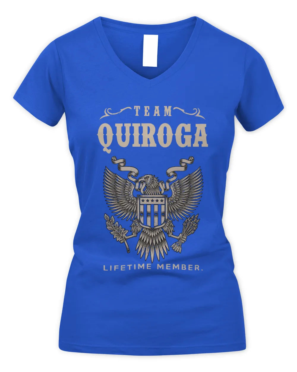 QUIROGA TP06-K82 – Personalized Classic Style Apparel “Team NAME Lifetime Member” - Women's V-Neck T-Shirt - Royal