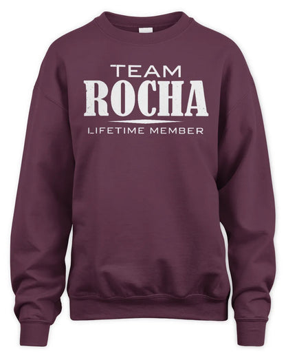 ROCHA BL62-K4-128 - Personalized “Team NAME Lifetime Member” - Unisex Sweatshirt - Maroon