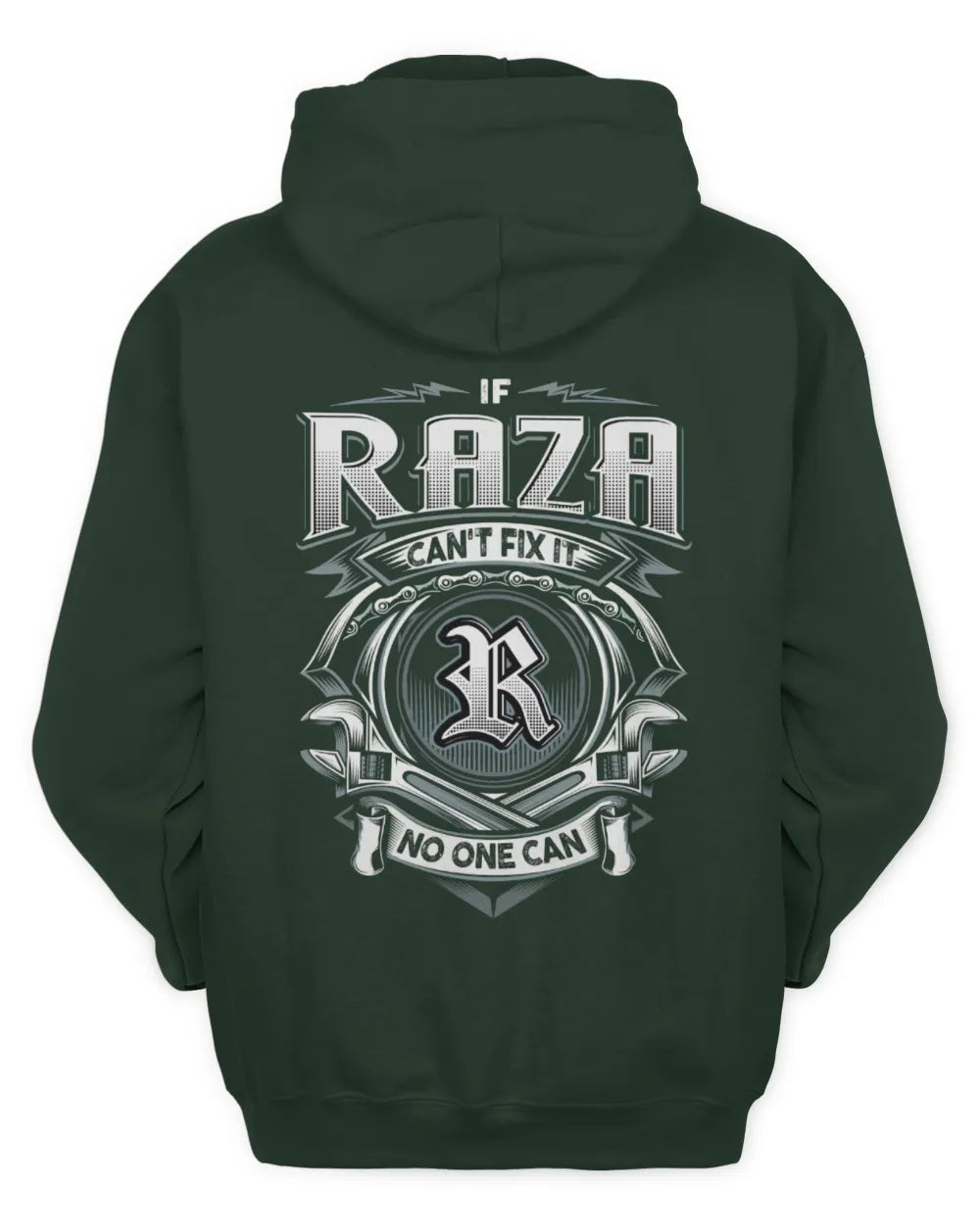 RAZA AP81-K4-626 - Personalized Ahmed Quote Apparel “If Ahmed Can't Fix It, No One Can” - Unisex Hoodie - Forest Green